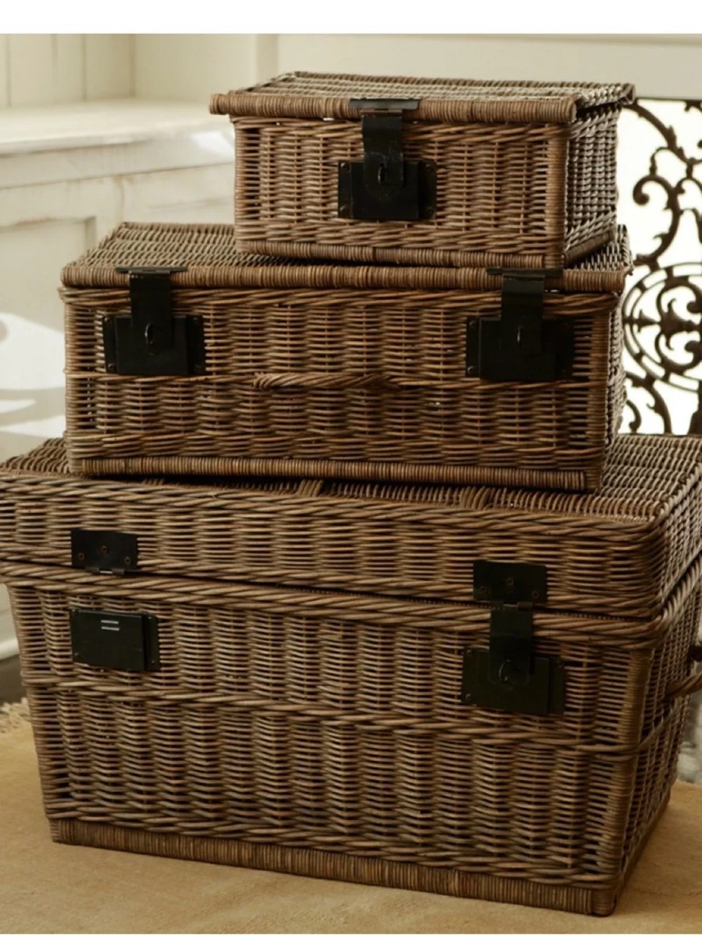 Pottery Barn Wicker Storage Trunk